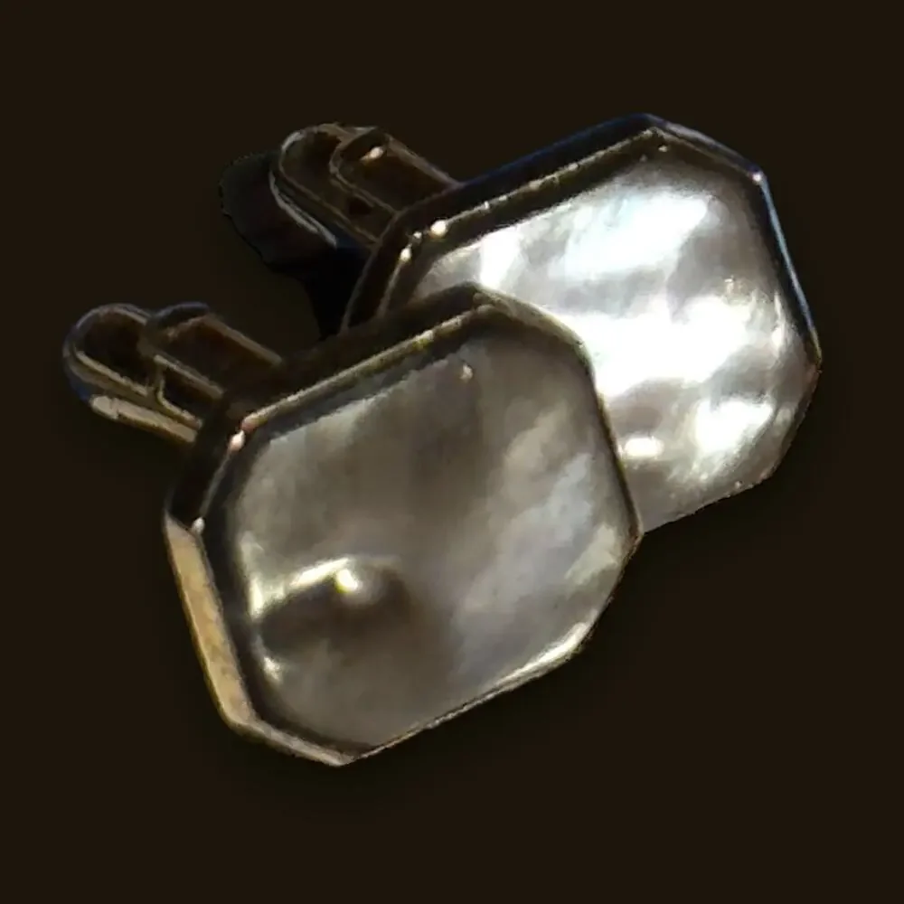 Vintage 60s Lot of 9 Swank Gold Silver Tuxedo Cufflinks & Pipestem Shirt Studs